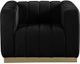 Meridian Furniture Marlon Black Velvet Chair-2