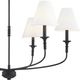 Forty West Barton Black 6-Light Chandelier-3
