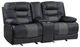 Homelegance® Fabian Dark Gray/Gray Double Glider Reclining Loveseat-0