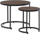 Signature Design by Ashley® Ayla 2-Pieces Brown Nesting End Tables Set with Black Metal Base-0