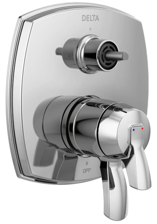 Delta Stryke® 17 Series Lumicoat® Chrome Integrated Diverter Trim with 3-Function Diverter Less Diverter Handle-0