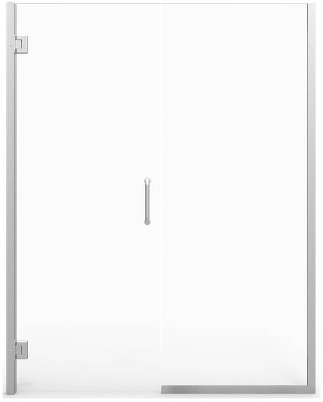 American Standard Brushed Nickel Frameless Swing Shower Door and Panel-0