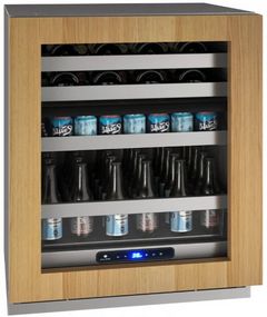 U-Line® 24" Beige Dual Zone Beverage Center