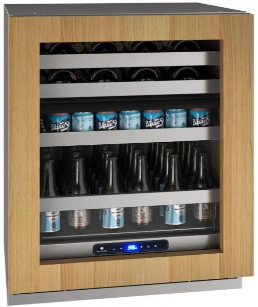 U-Line® 24" Beige Dual Zone Beverage Center-0
