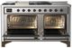 Ilve® Majestic III 60" Stainless Steel Pro Style Dual Fuel Liquid Propane Range with French Top and Burnished Trim-1