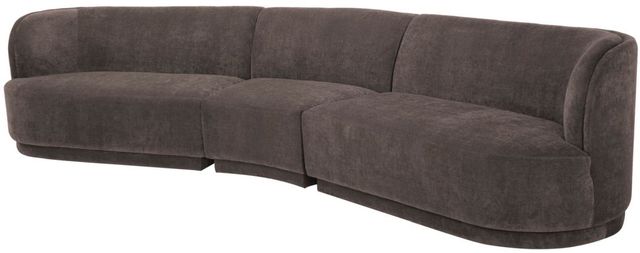 Moe's Home Collection Yoon Compass 3-Piece Umbray Grey Modular Sectional-1