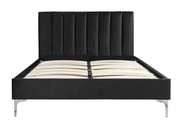 Mazin Furniture Melina Black Full Upholstered Platform Bed-3