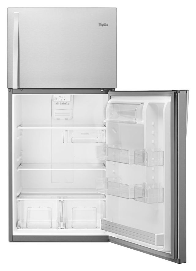 Whirlpool® 30 in. 19.2 Cu. Ft. Monochromatic Stainless Steel Top Freezer Refrigerator-7