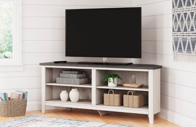 Signature Design by Ashley® Dorrinson Two-Tone Corner TV Stand-2