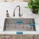 Elkay Crosstown® 3-Piece Polished Satin 31-1/2" x 18-1/2" x 9" Single Bowl Undermount Sink Set-4