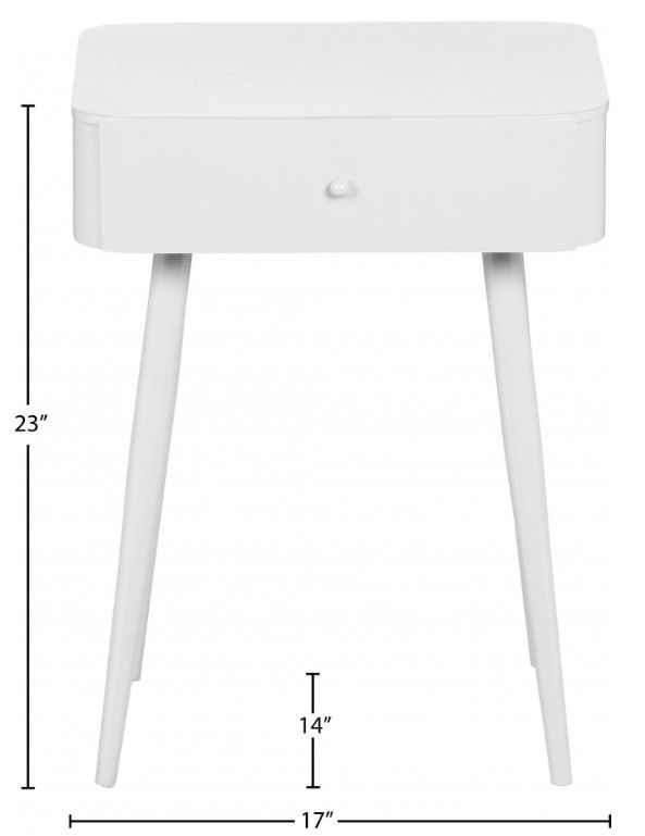 Meridian Furniture Rylan White Nightstand-2