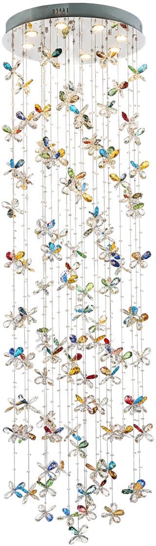 Michael Amini® Wings of Color Chrome Chandelier-0