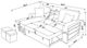 Global Furniture USA U0222 2-Piece Ivory L-Shaped Sectional with Chaise and Pull Out Sofa Bed -2