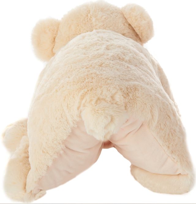 Nourison Home™ Mina Victory Plush Lines Ivory 18''x22'' Bear Stuffed Toy-2