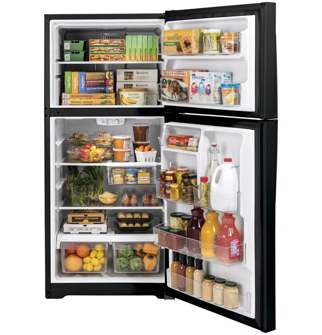 GE® 30" 19.1 Cu. Ft. Black Top Freezer Refrigerator-2
