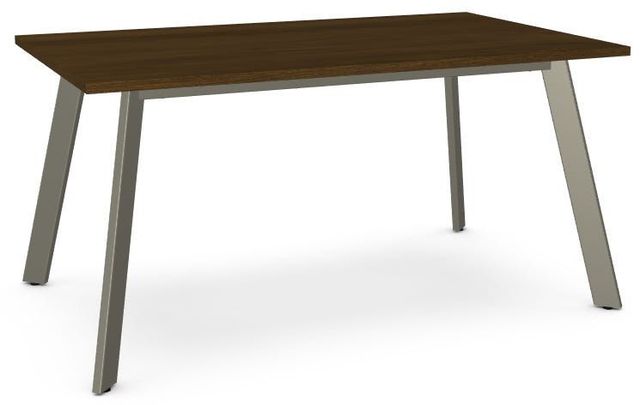 Amisco Customizable Lidya Rectangular Table with 60" Walnut Veneer Top-0