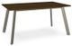 Amisco Customizable Lidya Rectangular Table with 60" Walnut Veneer Top-0