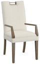 Fairfield® Customizable Entree Dining Nickel Metal Pull Tall Back Arm Chair-0