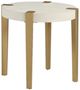 Steve Silver Co. Gracie White End Table with Gold Base-0