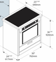 Porter & Charles 30" Stainless Steel Slide-In Induction Range-1