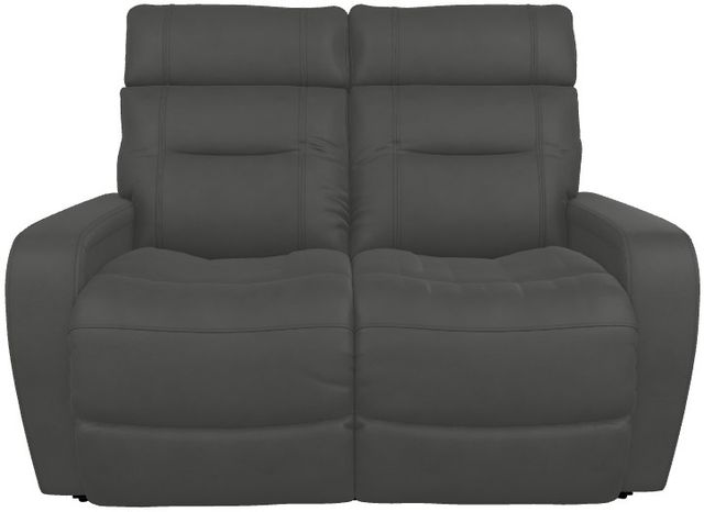 La-Z-Boy® Baron Blue Grey Leather Power Wall Reclining Loveseat with Headrest and Lumbar-1