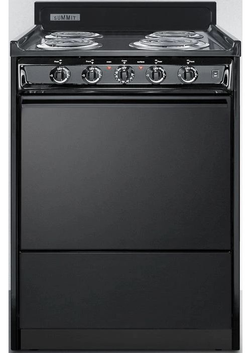 Summit® 24" Black Freestanding Electric Range-0