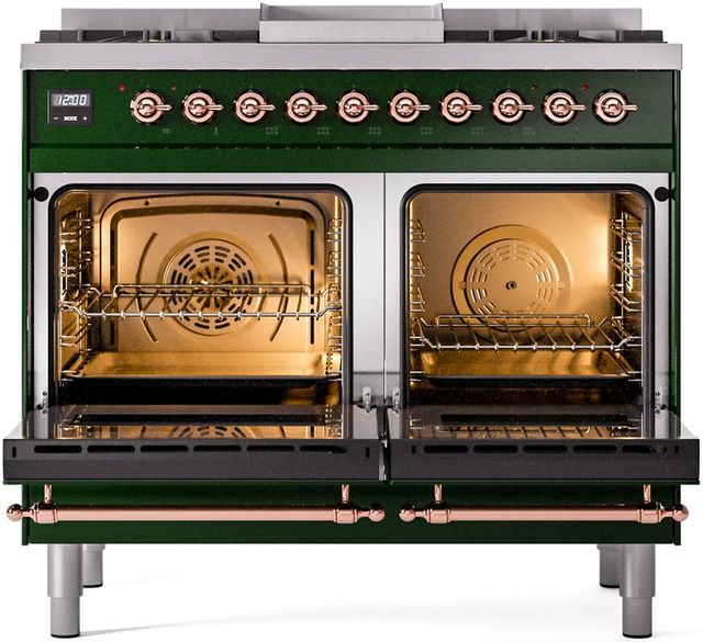 Ilve® Nostalgie II Series 40" Emerald Green Pro Style Dual Fuel Range-1