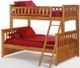 Night & Day Furniture™ Ginger Medium Oak Twin/Full Bunk Bed-0
