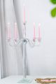 A & B Home Obelix Crystal Clear Candlestick Holder -5