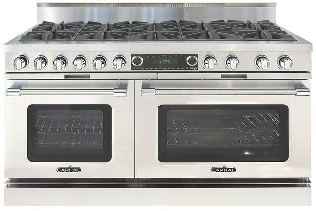 Capital Cooking™ Grand Chef 60" Stainless Steel Open Burner Pro Style Dual Fuel Range-0