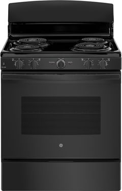 GE® 30" Black Freestanding Electric Range