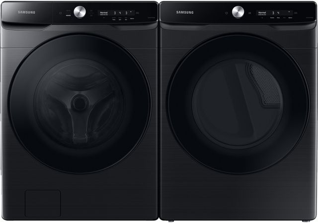 Samsung Brushed Black Front Load Laundry Pair-0