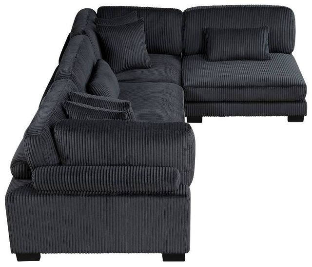 Homelegance® Traverse 4-Piece Black One-Arm Modular Sectional-3