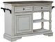 Liberty Furniture Magnolia Manor Antique White/Weathered Bark Bar Cart-0
