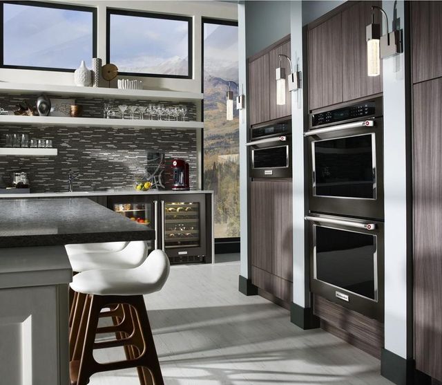 KitchenAid® 1.4 Cu. Ft. Black Stainless Steel with PrintShield™ Finish Built In Microwave-4