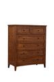 Spencer Cherry Finish 6 Drawer Chest-0