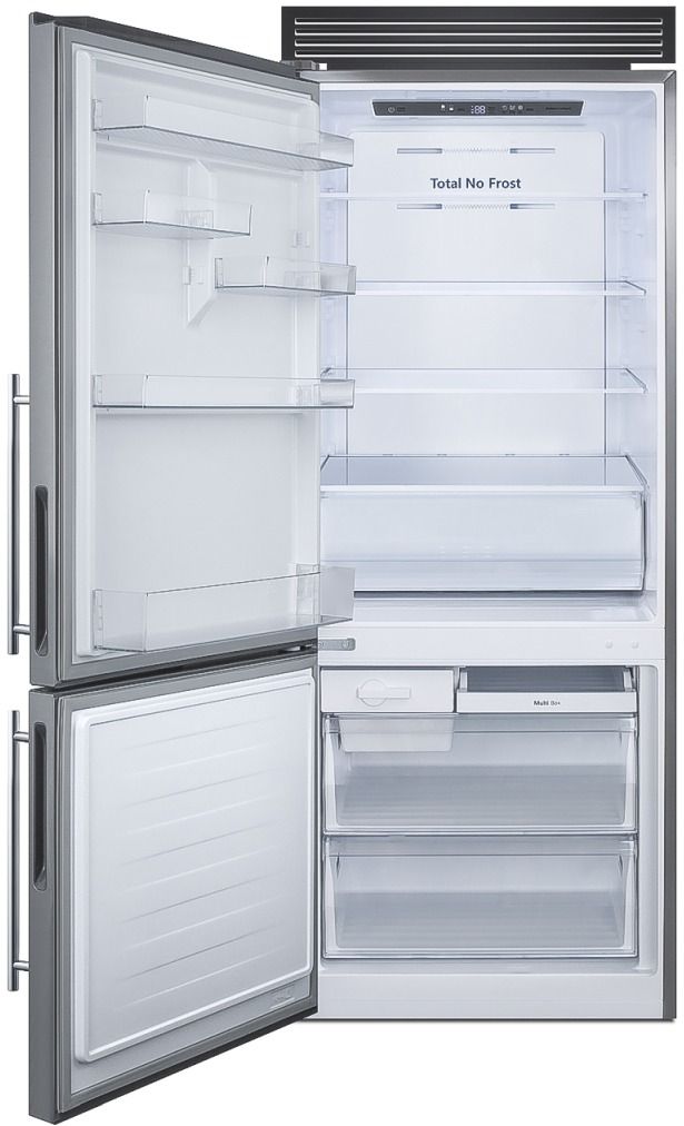 Summit® 28 in. 14.6 Cu. Ft. Stainless Steel Counter Depth Bottom Freezer Refrigerator-1