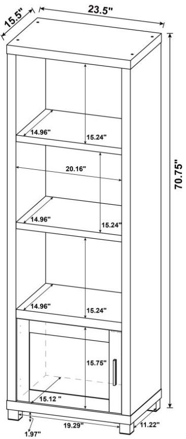 Coaster® Sachin Dark Pine Media Tower-3
