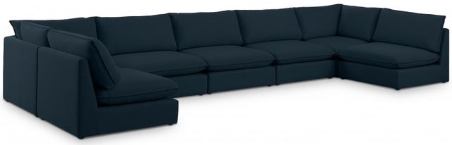 Meridian Furniture Mackenzie 7-Piece Navy Modular Sectional Set-0