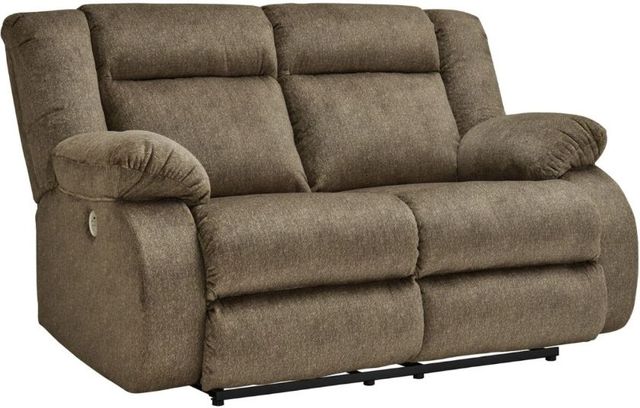 Signature Design by Ashley® Burkner 2-Piece Mocha Power Reclining Living Room Set-2
