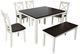 Jofran Inc. Asbury Park 6-Piece AP White/Autumn Brown Dining Set-0