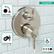 Hansgrohe Ecostat Classic Polished Nickel Round Thermostatic Trim with Volume Control and Diverter-2