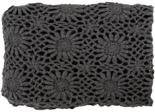 Surya Teresa Charcoal 50"x60" Throw Blanket-0