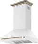 FORNO® Aria Series Alta Qualita 36" White Wall Mounted Range Hood  -3