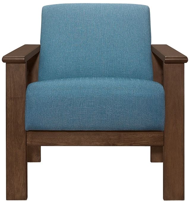Mazin Furniture Helena Blue Upholstered Storage Accent Chair-1