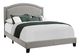 Monarch Specialties Inc. Gray Linen with Chrome Trim Queen Bed-2