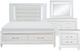 Homelegance® Tasmin 4-Piece White Metallic Queen Platform Bed Set-0