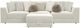 Jackson Furniture Jazzy 4-Piece Bone Small Spaced Sectional with Storage Ottoman-1