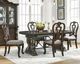 Signature Design by Ashley® Maylee 5-Piece Dark Brown Dining Table Set-3