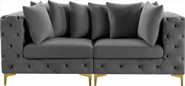 Meridian Furniture Tremblay Grey Velvet 78" Modular Sofa-2